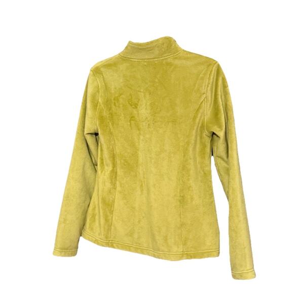 SANDRA Nordstrom Women’s Green Soft Fleece Jacket Full Zip Funnel Neck Coat Med - Picture 3 of 5